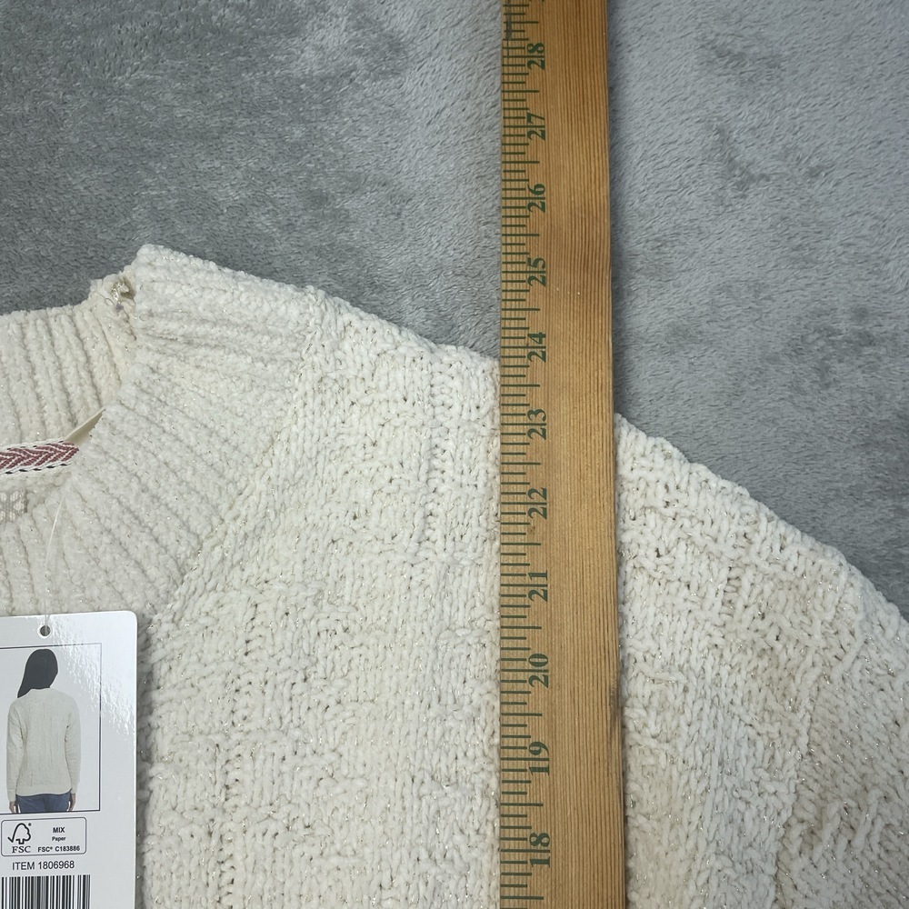 Weatherproof Vintage Women's XL Pullover Sweater Cream e1111 - Picture 5 of 8